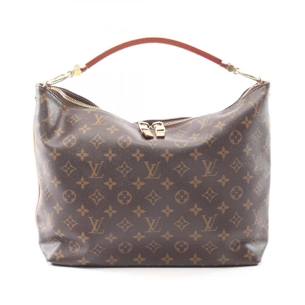 Louis Vuitton Sully Shoulder Bag Canvas Leather Monogram Brown